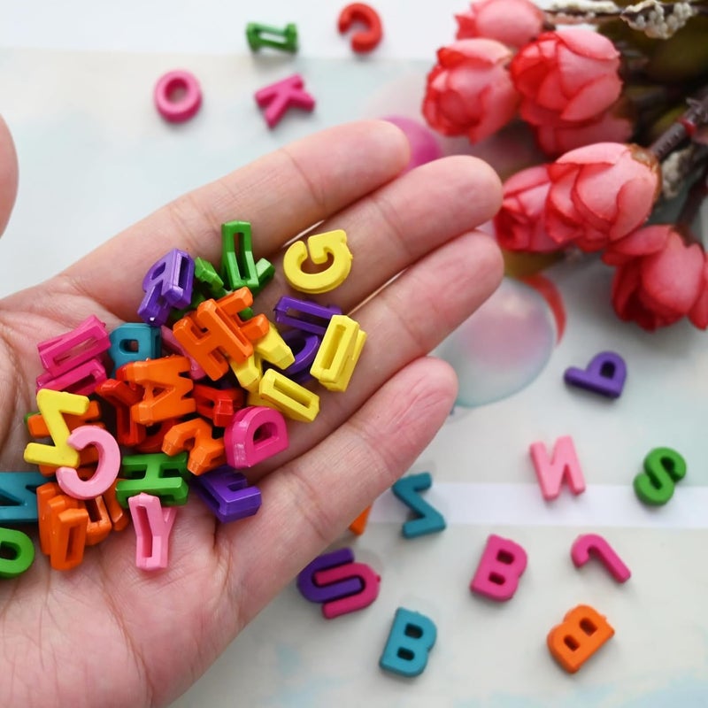 Looconi 300pcs Colorful Letter Beads, Big Hole,A-Z Resin Pendants,3D Loose Beads for Jewelry Making,Key Chains,Crafts - Image 4